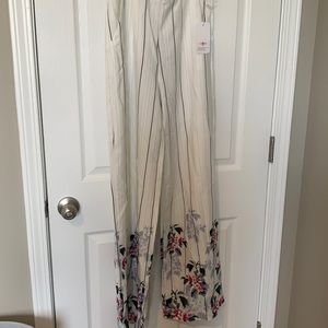 Wide leg pant and crop set